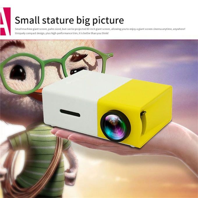 Max 120 "HD Large Screen TV Projector Supports 1080P HDMI USB Audio Home Media Video Player