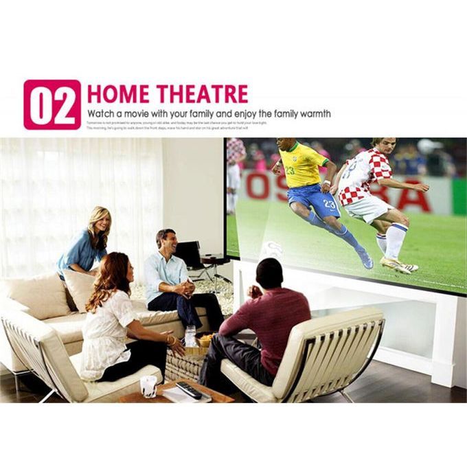 Max 120 "HD Large Screen TV Projector Supports 1080P HDMI USB Audio Home Media Video Player