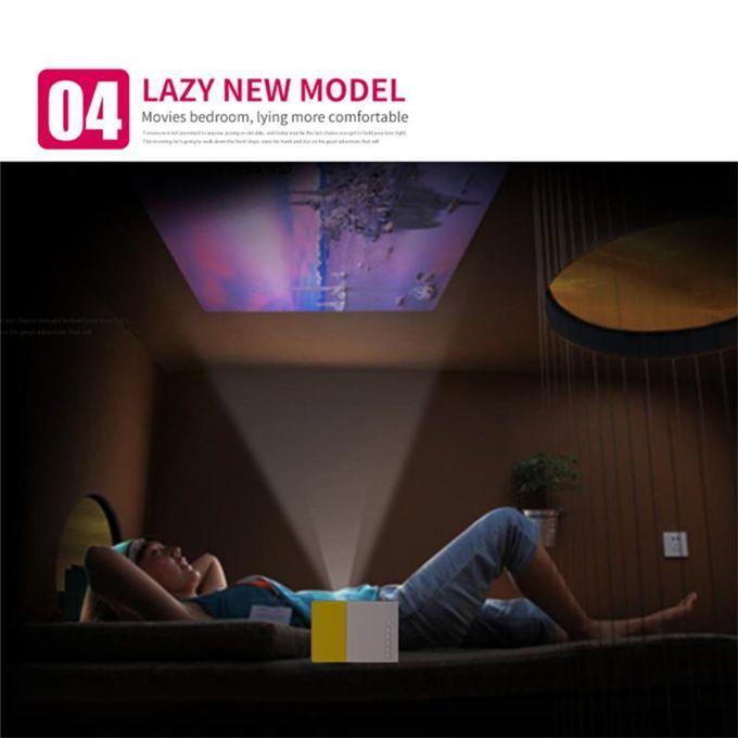 Max 120 "HD Large Screen TV Projector Supports 1080P HDMI USB Audio Home Media Video Player