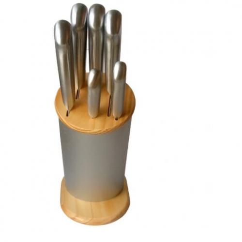 Solid Sterling Silver Knife Set & Stand
