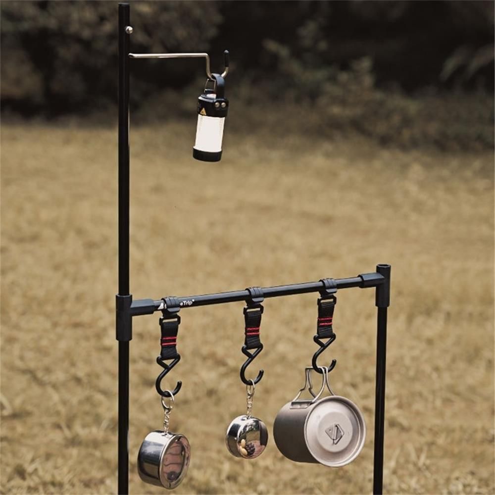 Ultralight Lantern Stand Camping Lamp Pole Portable Aluminum Durable Light Lantern Support For Picnic Hiking Backpacking Fishing Garden BBQ