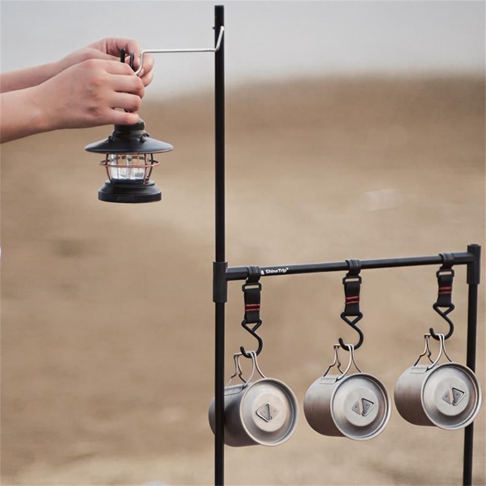 Ultralight Lantern Stand Camping Lamp Pole Portable Aluminum Durable Light Lantern Support For Picnic Hiking Backpacking Fishing Garden BBQ