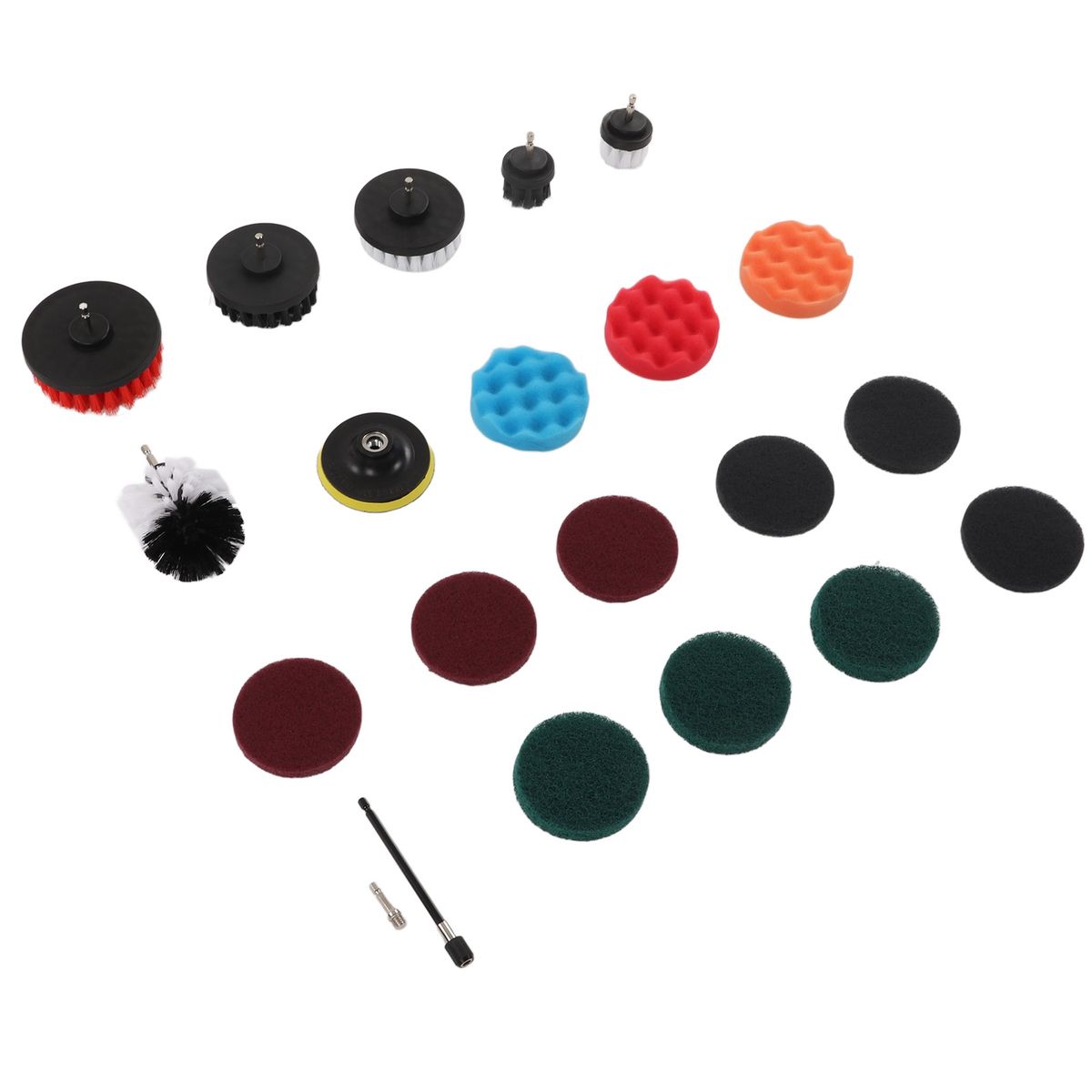 Drill Brush Polishing Pad Set With Power Scrub Brushes