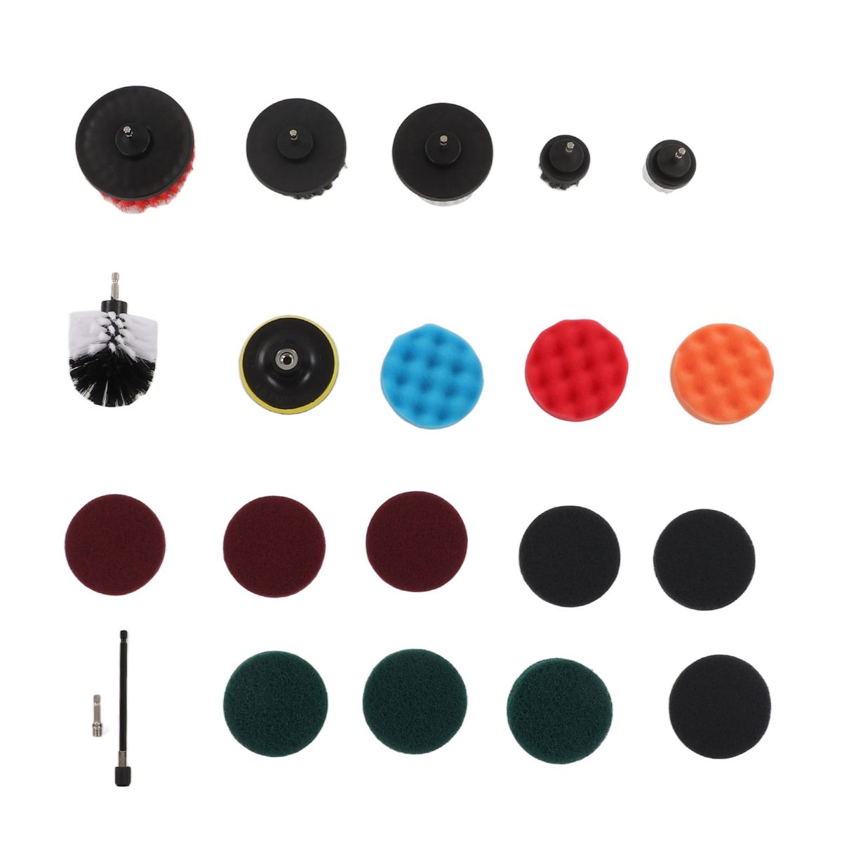 Drill Brush Polishing Pad Set With Power Scrub Brushes