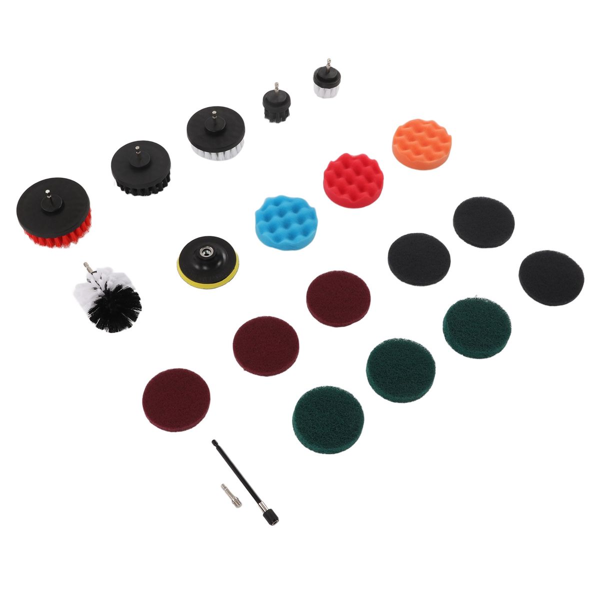 Drill Brush Polishing Pad Set With Power Scrub Brushes