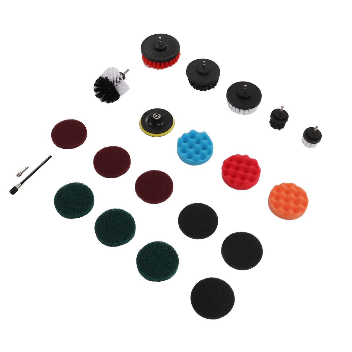 Drill Brush Polishing Pad Set With Power Scrub Brushes