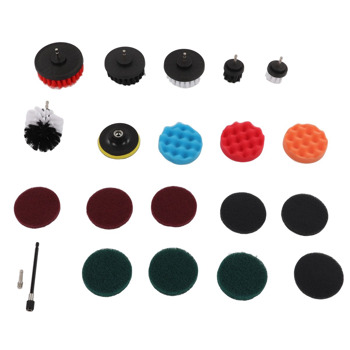 Drill Brush Polishing Pad Set With Power Scrub Brushes