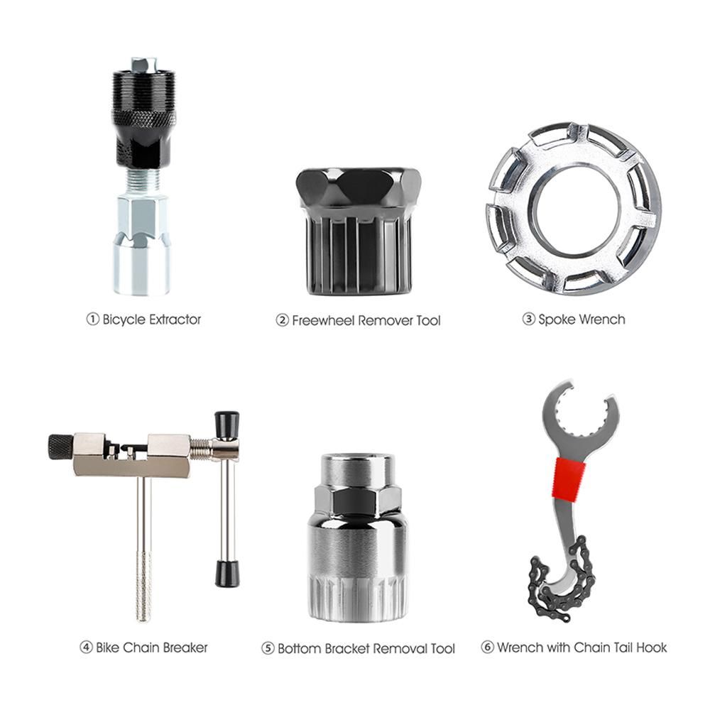 WEST BIKING Bicycle Repairing Tool Kits Bikes Chains Cutter Bracket Flywheel Remover Bike Wrench