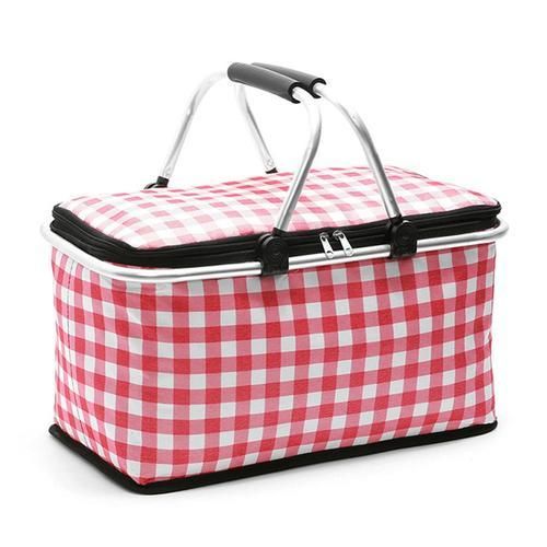 29L Portable Picnic Basket Large Capacity Food Fresh Lunch Basket Outdoor Foldable Travel Handbag Beach Camping Refrigerator Bag