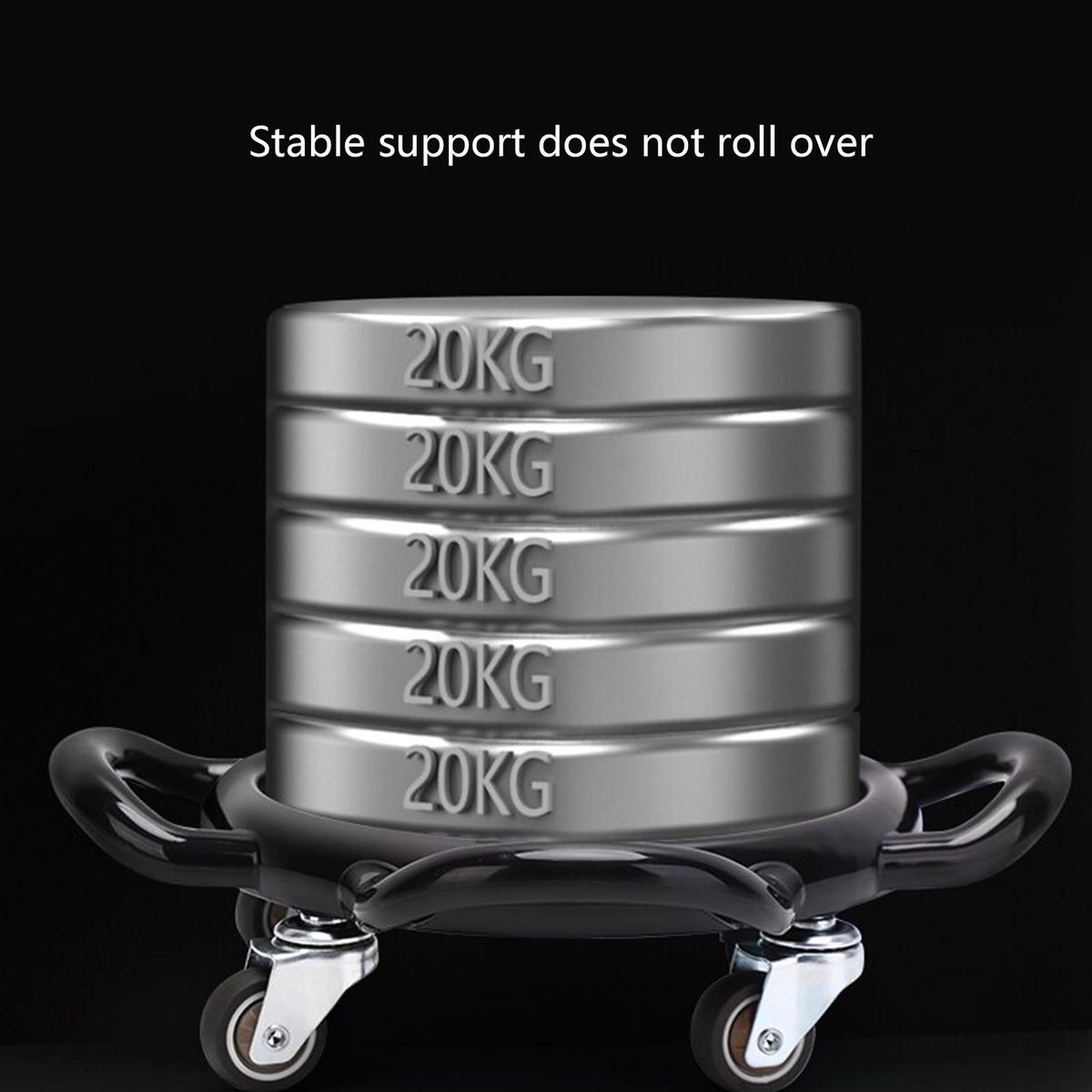 Abdominal Roller Muscle Body Building Rotation Wheels Black
