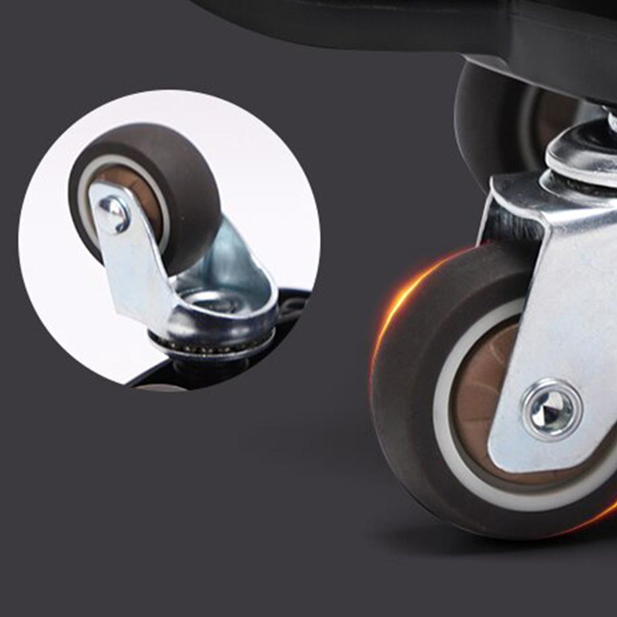 Abdominal Roller Muscle Body Building Rotation Wheels Black