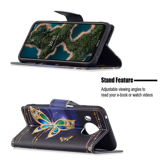 Nokia X20/X10 Case Butterfly Flip Cover LeatherWallet Case