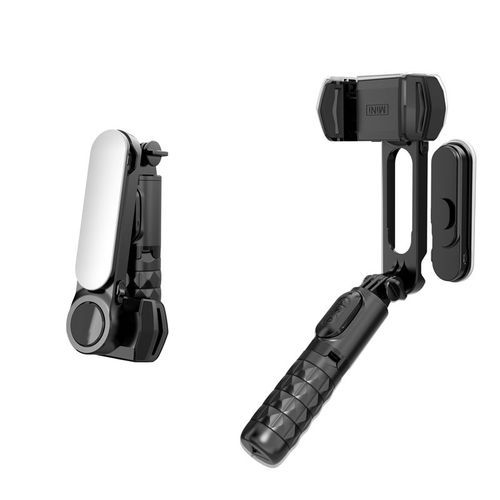 Phone Stabilizer Handheld Gimbal Stabilizer Selfie Stick With Stabilizer With Removable Fill Light Wireless Selfie Stick Tripod(#L09-Black)