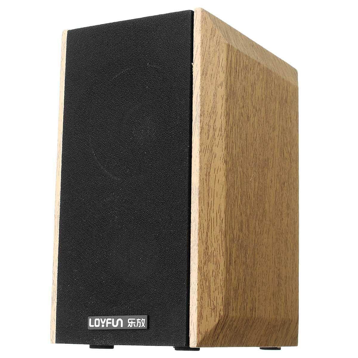 LOYFUN M50 High Sound Quality USB 2.0 Wooden Speakers Maple