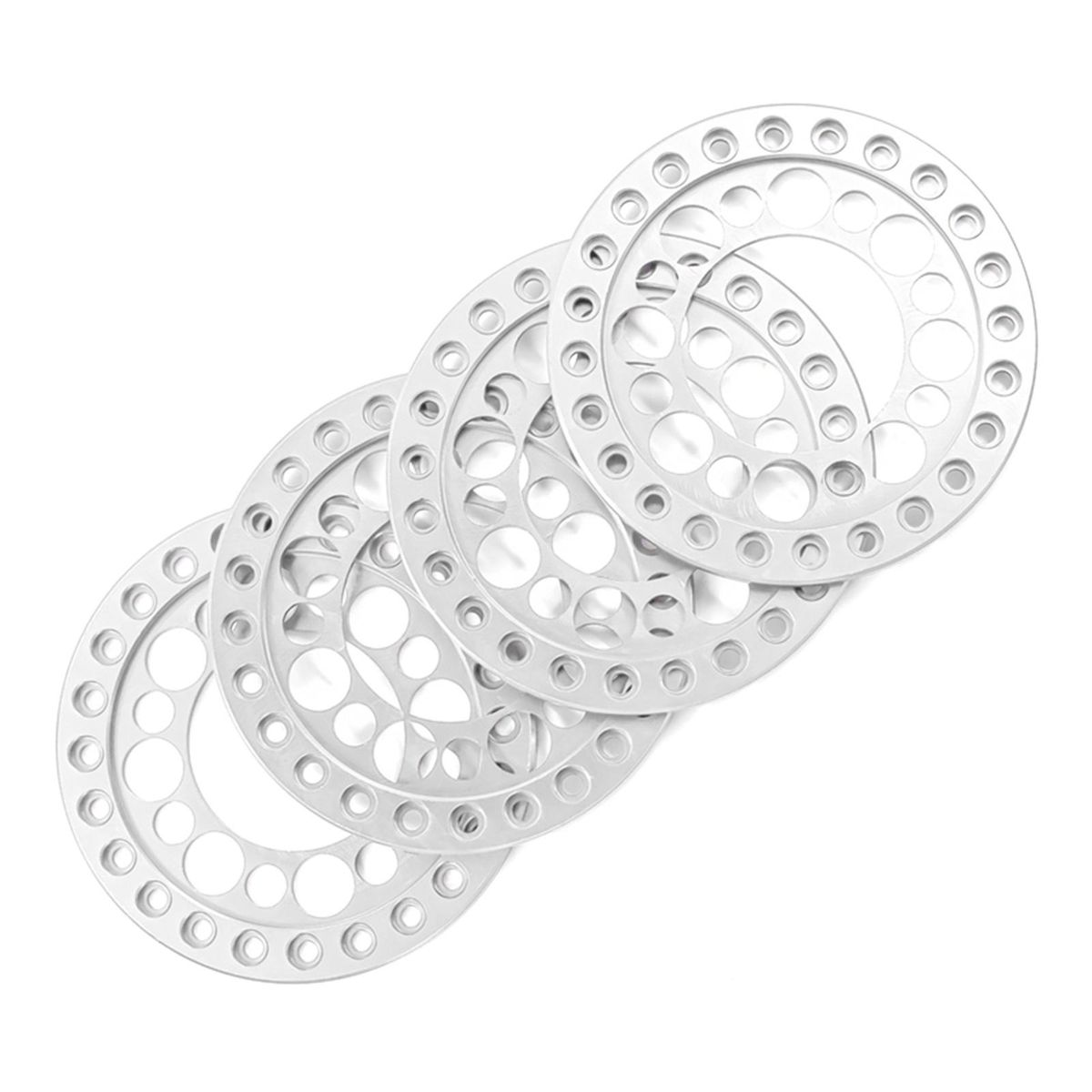 RC Beadlock Wheel Rim Replacement Ring 4PCS Compatible with 1/10 TRX4 SCX10 90046 90047 RC Car 1.9in Wheels Rims
