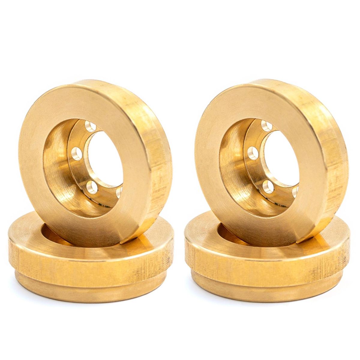 2PCS Brass Internal Wheel Weight Block replacement for 1/10 TRAX4 90046 90047 Remote Control Crawler Car 1.9inch/2.2inch Beadlock Wheel Rims Balance Weights Upgrade Parts