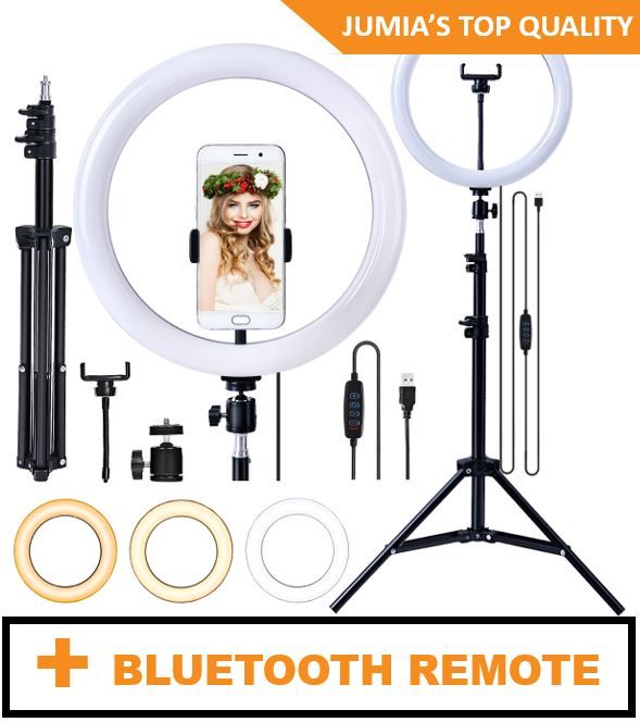 10 Inch LED Ring + Microphone Vlogging Video Light Broadcast