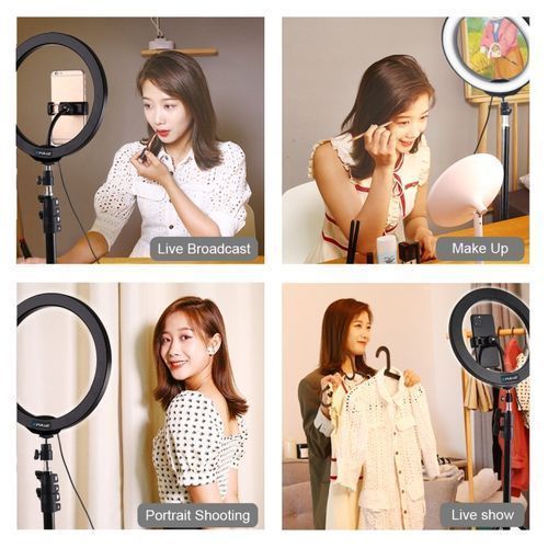 10 Inch LED Ring + Microphone Vlogging Video Light Broadcast