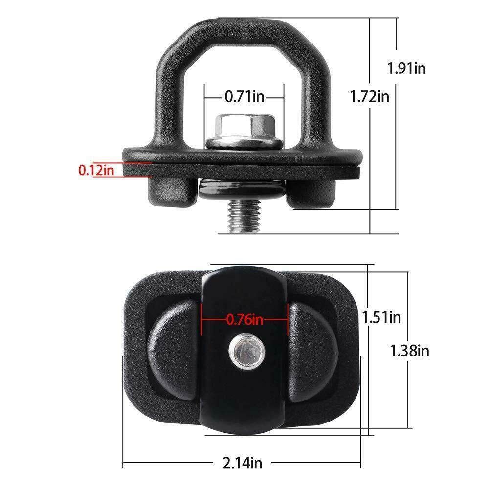 2Pcs Car Accessories Tie Down Anchor Truck Bed Side Wall Anchor Pickup GMC Chevy