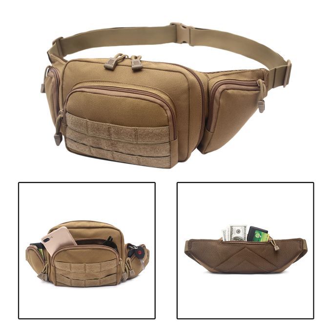 Nylon Waist Pack Sling Shoulder Bag Unisex Travel Riding Camping Mud