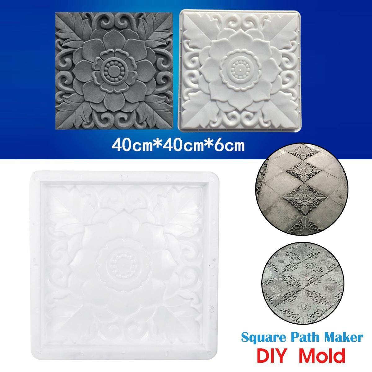 40x40x6cm DIY Plastic Square Path Maker Road Paving Cement Mould Brick