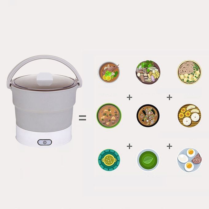 Portable Electric Hot Pot Steamer Dormitory Party Stainless Steel Base