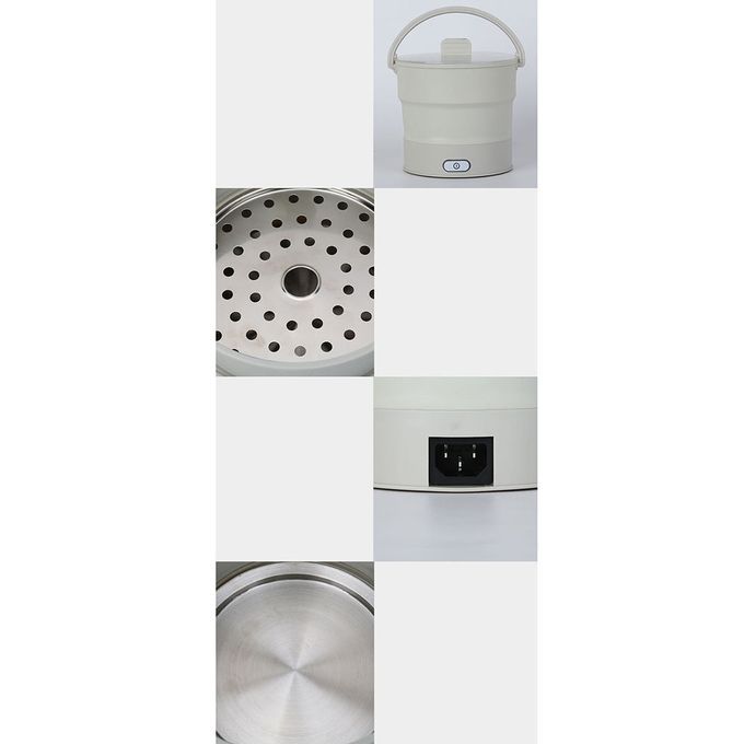 Portable Electric Hot Pot Steamer Dormitory Party Stainless Steel Base