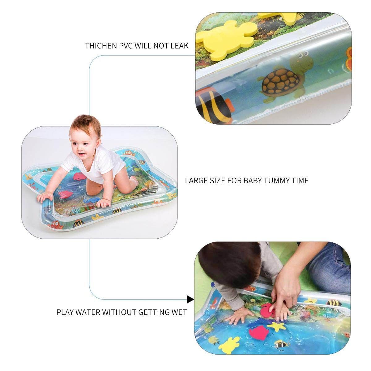 Summer Water/Air Filled Inflatable Mat Newborns Playmat Water Cushion Tummy For Kids Baby Beach Home Garden
