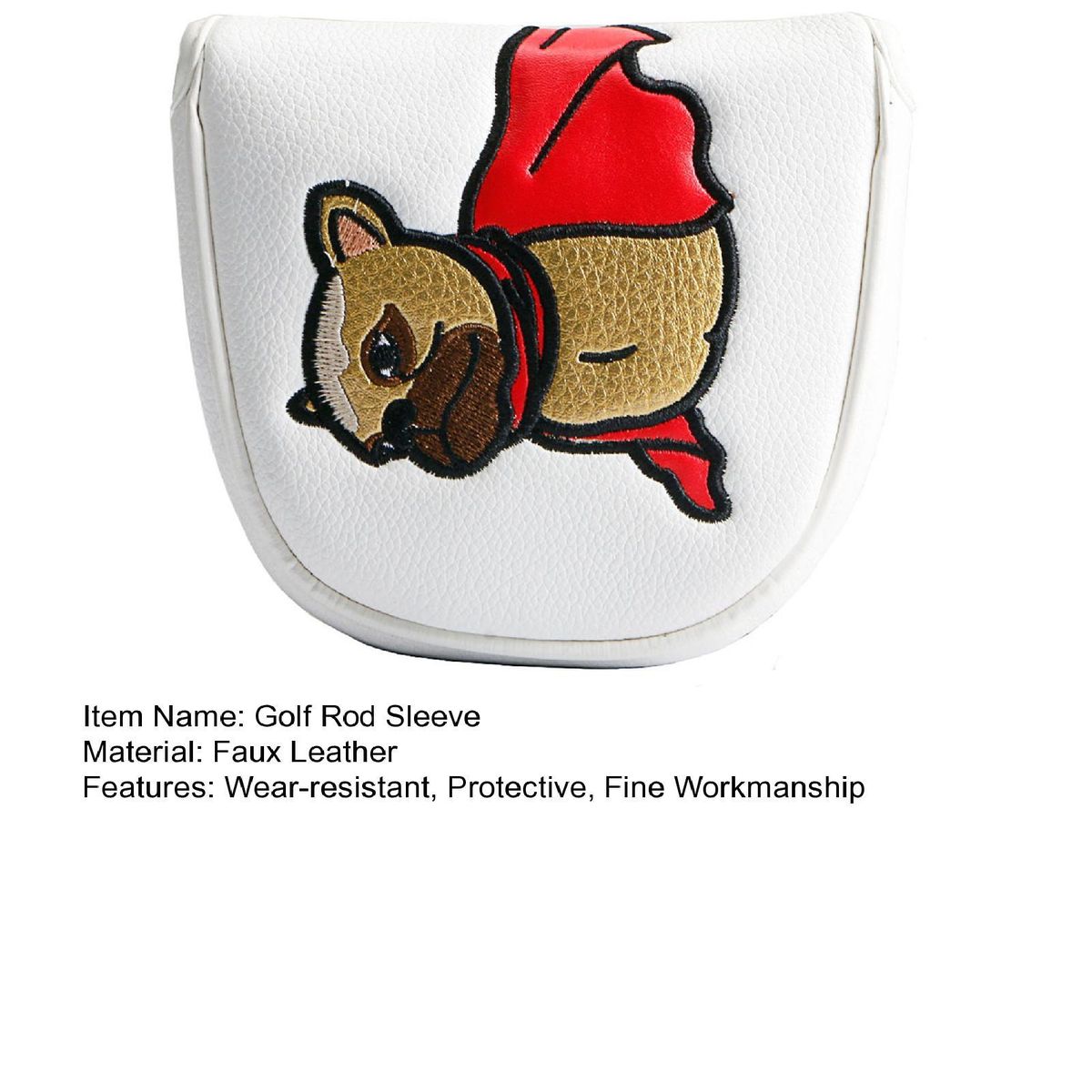 Golf Club Cover French Bulldog Golf Rod Sleeve White