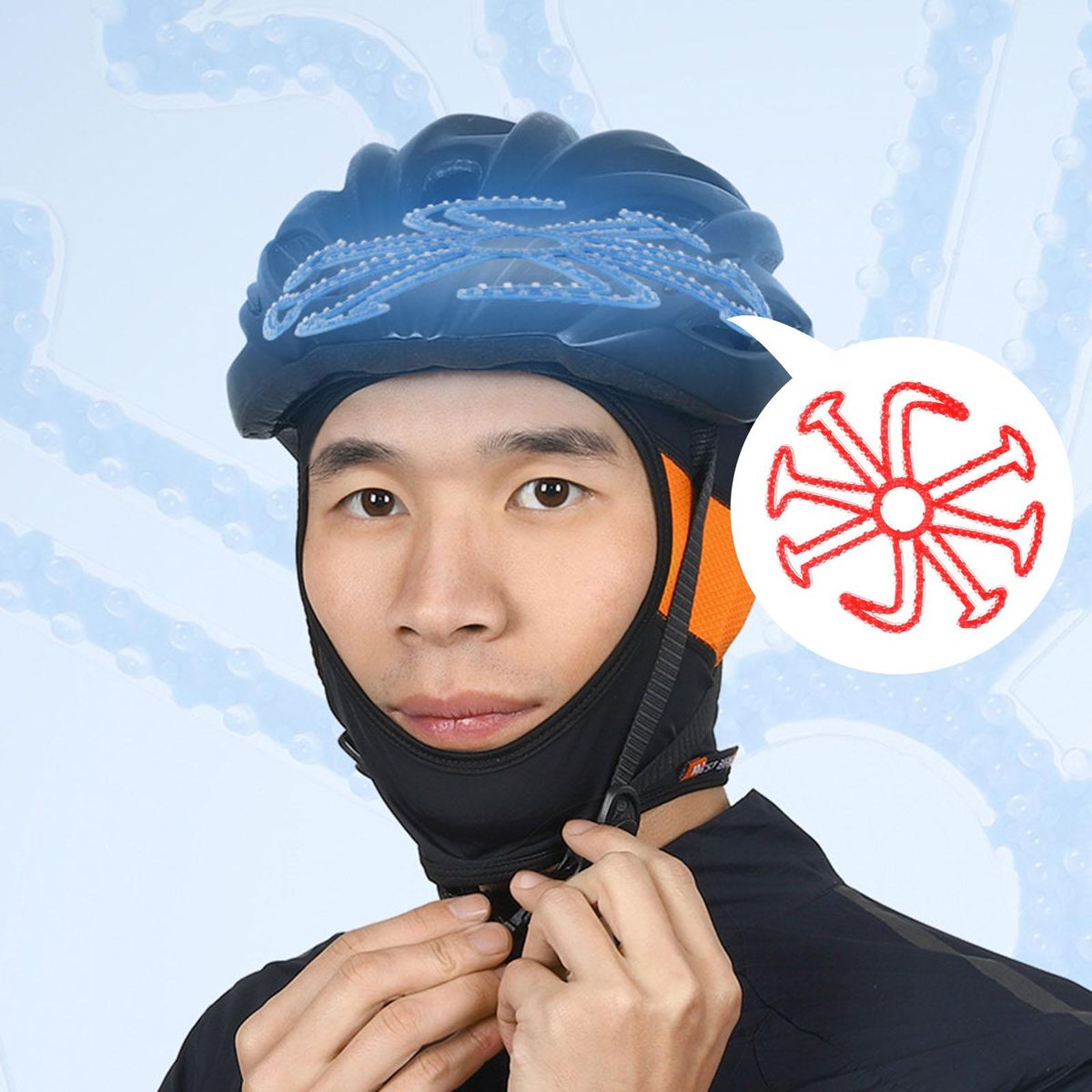 Silicone  Pad Invisible Head Protection Liner Red