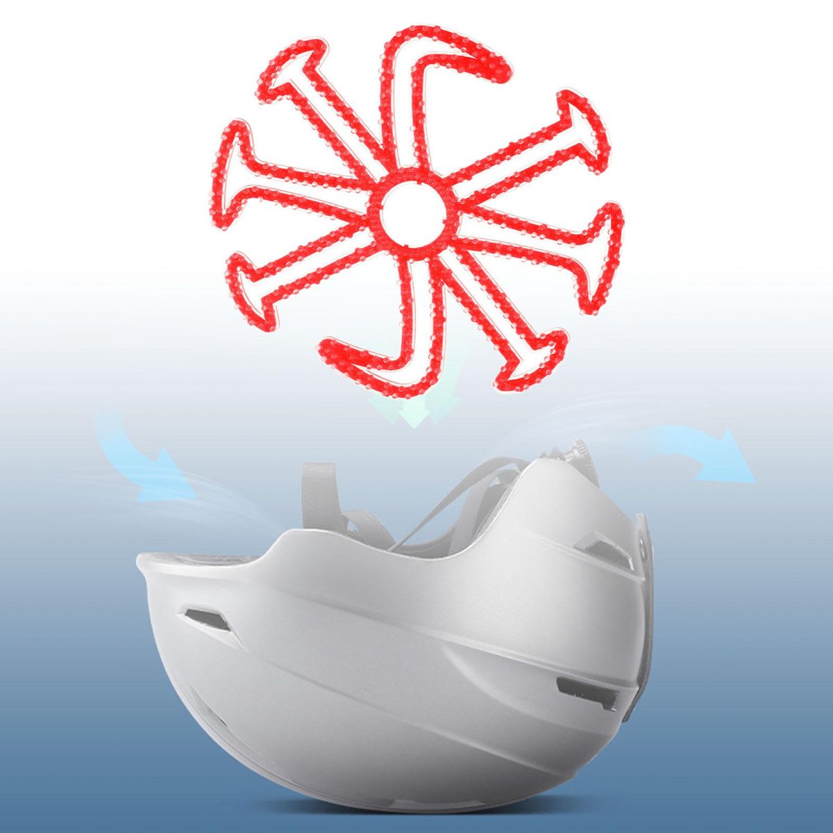 Silicone  Pad Invisible Head Protection Liner Red