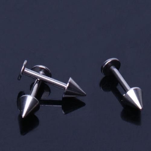 10PCS Men Ladies Fashion Stainless Steel Spike Labret Lip Bar Ear Ring