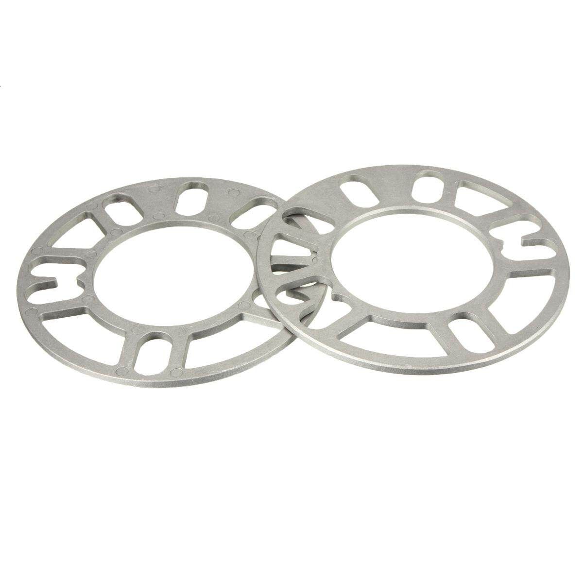 4 PCS UNIVERSAL 5MM ALLOY ALUMINUM WHEEL SPACERS SHIMS PLATE 4 / 5 STUD FIT