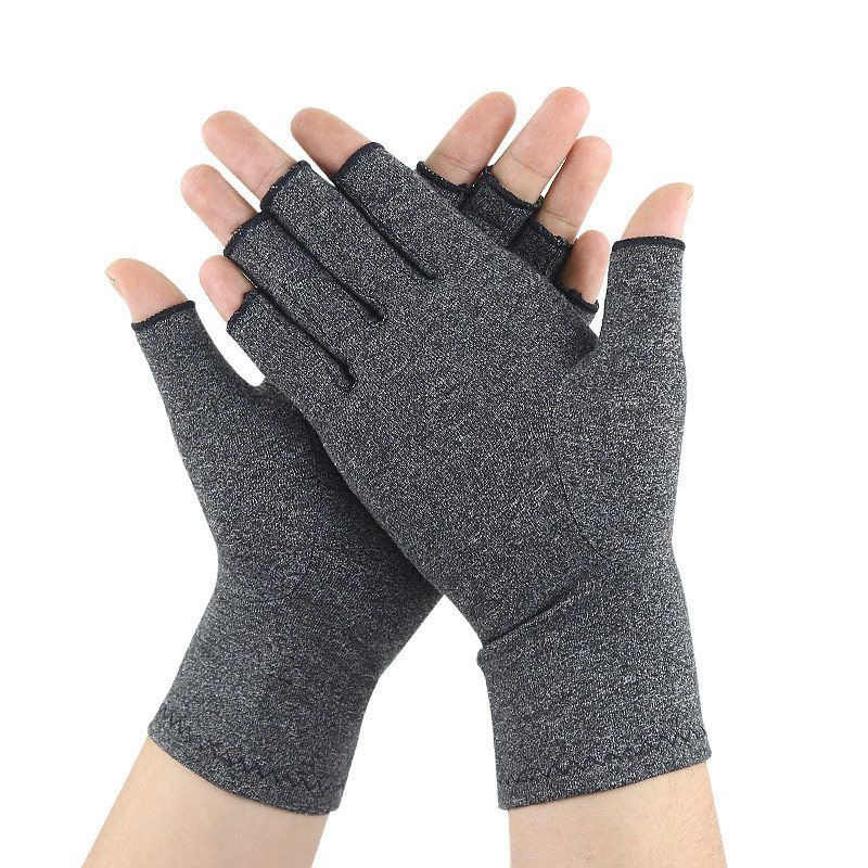Compression Gloves (2 Pairs) Fingerless For Arthritis