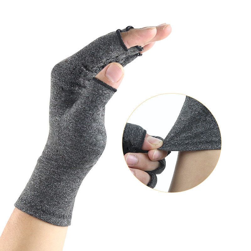 Compression Gloves (2 Pairs) Fingerless For Arthritis