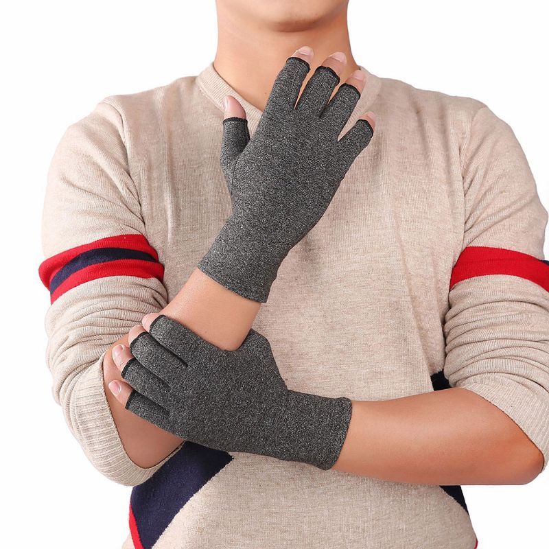 Compression Gloves (2 Pairs) Fingerless For Arthritis