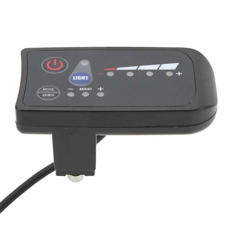 Electric Bike LED Display Panel Electric Bike Power Display Meter Male Plug Waterproof 5 Pin Interface for Cycling
