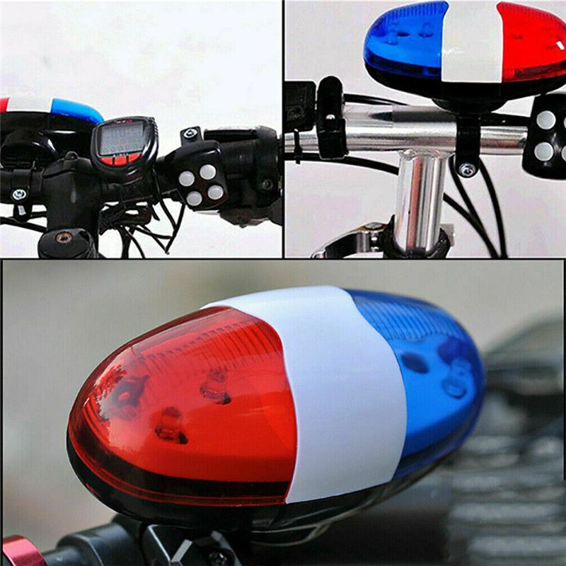 Bicycle Bell Police Car Light Electronic Horn Siren For 6