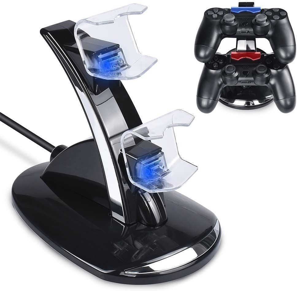 PS4 Controller Charger Charging Station Dock Stand With LED