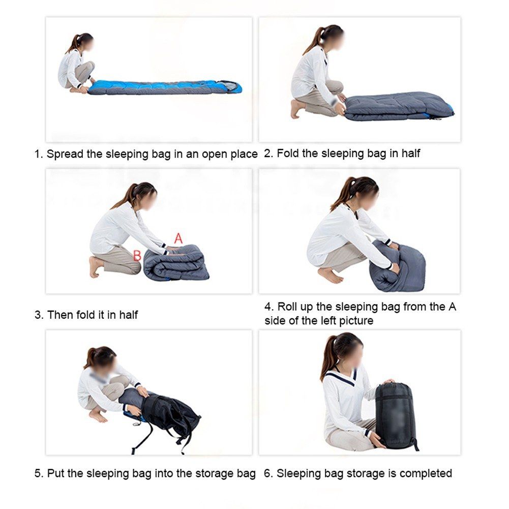 Camping Sleeping Bag Lightweight 4 Season Warm Envelope
