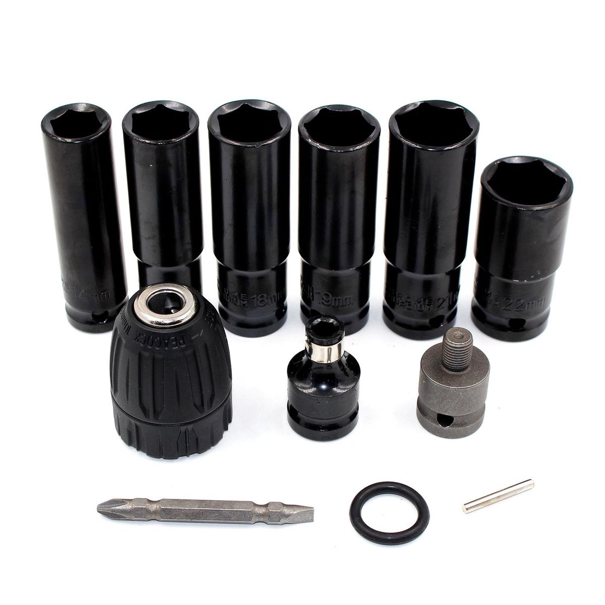 12 in 1 Screwdriver Hex Socket Head Set for Impact Wrench Dr