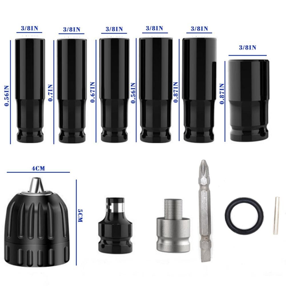 12 in 1 Screwdriver Hex Socket Head Set for Impact Wrench Dr