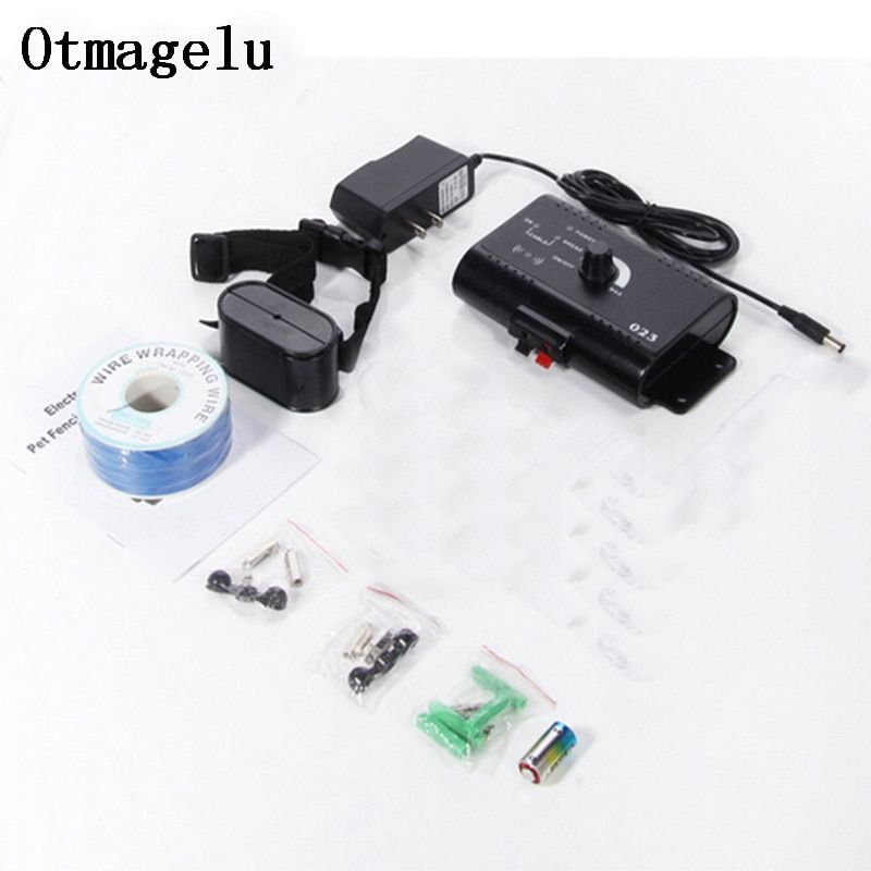 Rechargeable Dog Fence Waterproof Electronic Dog Training Collars 300M Wire Pet Containment System With Electric Transmitter