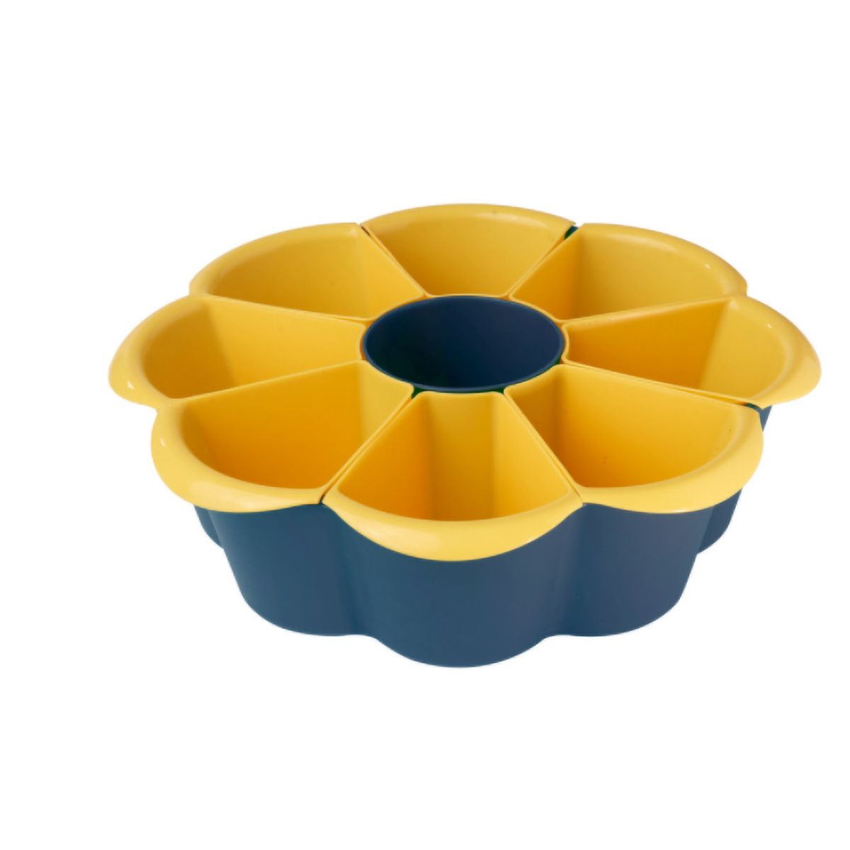 Multi Grid Fruit Tray 360° Rotatable Multifunctional