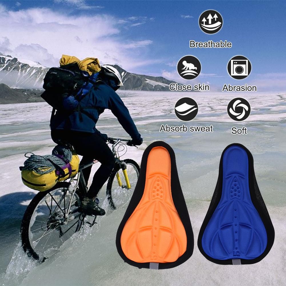 Bike Bicycles Extra Comfort Ultra Soft Silicone 3D Pad Cushion Cover Bicycle Saddle Seat
