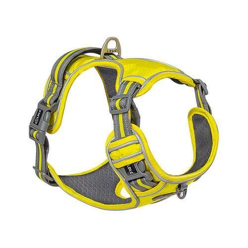 Reflective Nylon Pet Dog Harness All Weather Service Dog Vest Padded Adjustable Safety Vehicular Lead For Large Medium Small Dogs