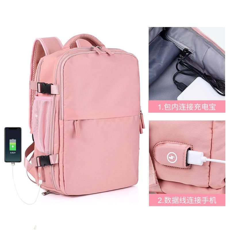 Computer Backpack Custom Travel Backpack Female Large Capacity Super Large Lightweight Multifunctional Short-distance Business Travel Luggage Backpack black 16 inches