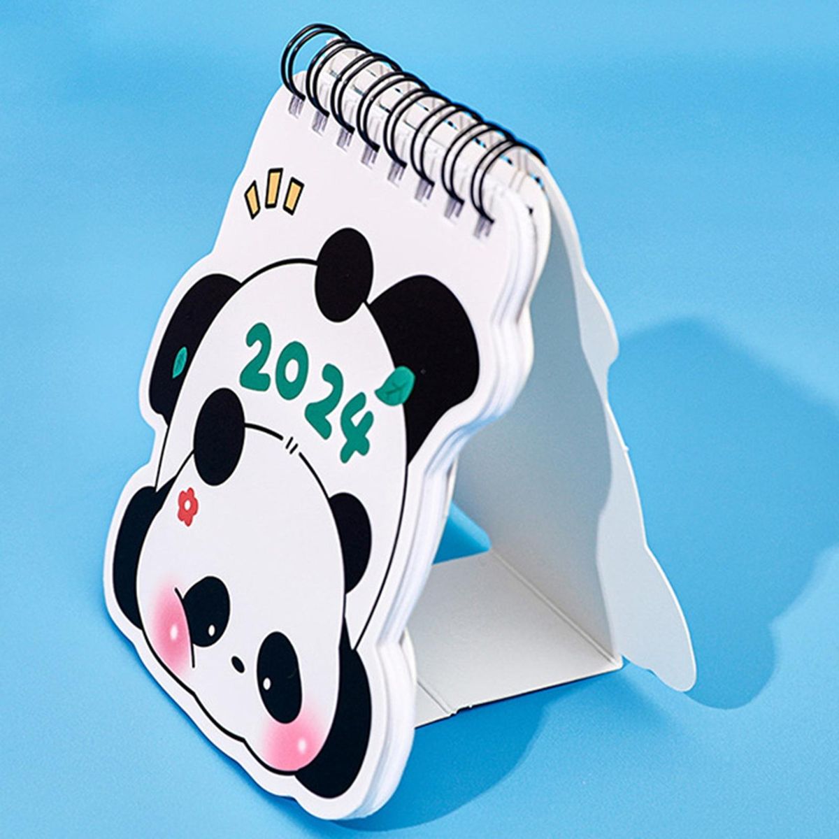 Study Schedule Planner Panda Pattern 2024 Desk Calendar for Students