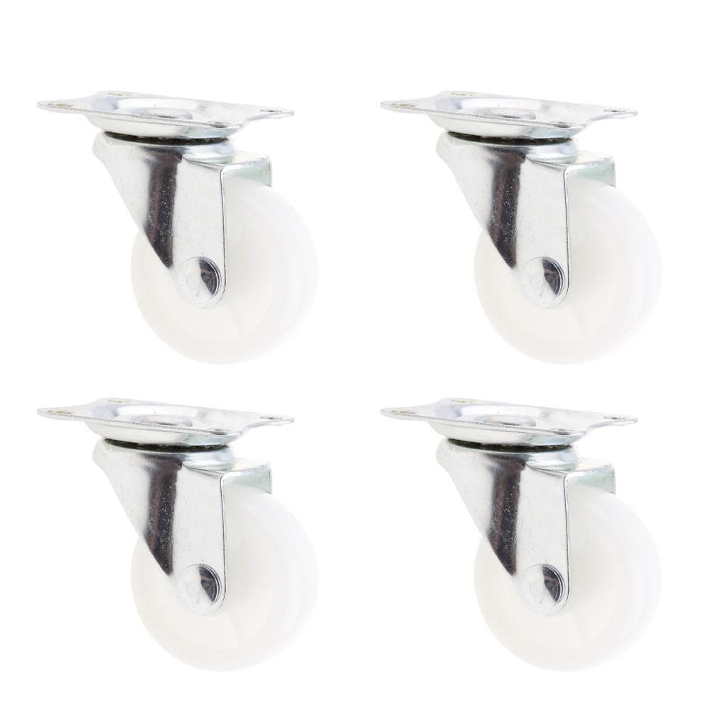 4 Pack Heavy Duty 1.5'' Swivel Castor Wheels Trolley