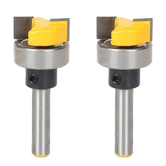 2Pack 14 Shank Flush Trim Hinge Mortise Template Router Mill Bit